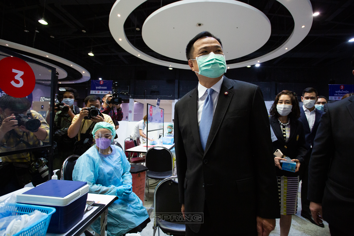อนุทิน ตรวจเยี่ยมศูนย์ฉีดวัคซีน นอกสถานพยาบาล เดอะมอลล์ บางแค