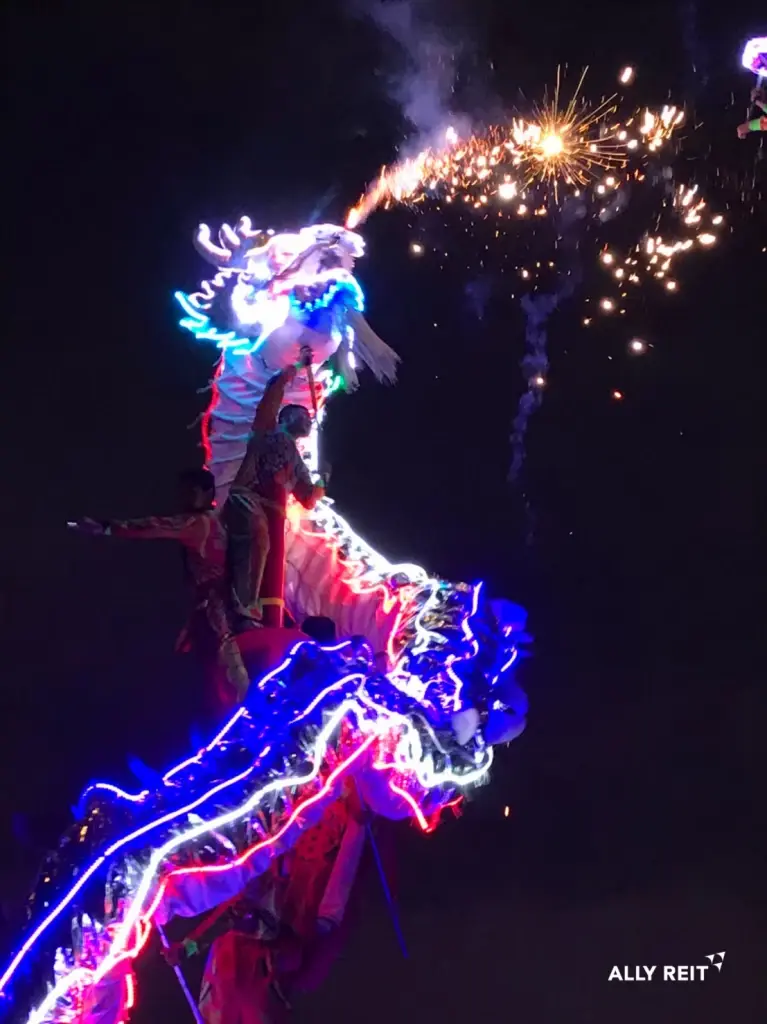 มังกรทอง LED กับ ALLY Chinese New Year