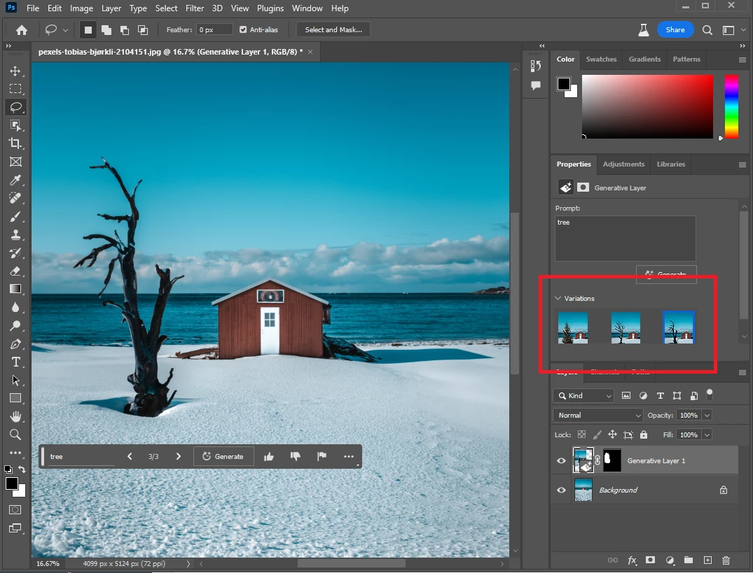 เปิดวิธีใช้ Photoshop Beta ตัดต่อรูปด้วย Ai ใส่ต้นไม้ ลบคน แค่วง