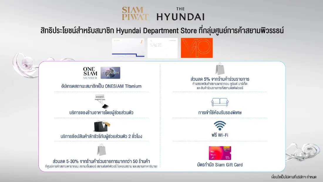 สยามพิวรรธน์ ผนึก Hyundai Department Store มอบเอกสิทธิ์เหนือระดับให้สมาชิก
