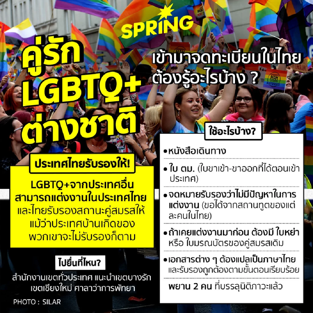 กฎหมายสมรสเท่าเทียม ที่คู่สมรสต้องรู้ จะจดทะเบียนต้องทำอย่างไร