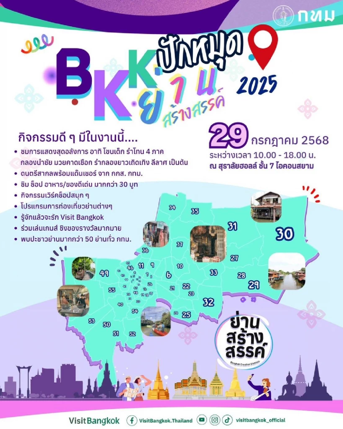 รวมพลคนสร้างย่านฯ ในงาน \"BKK ปักหมุดย่านสร้างสรรค์ 2025\" ณ ไอคอนสยาม