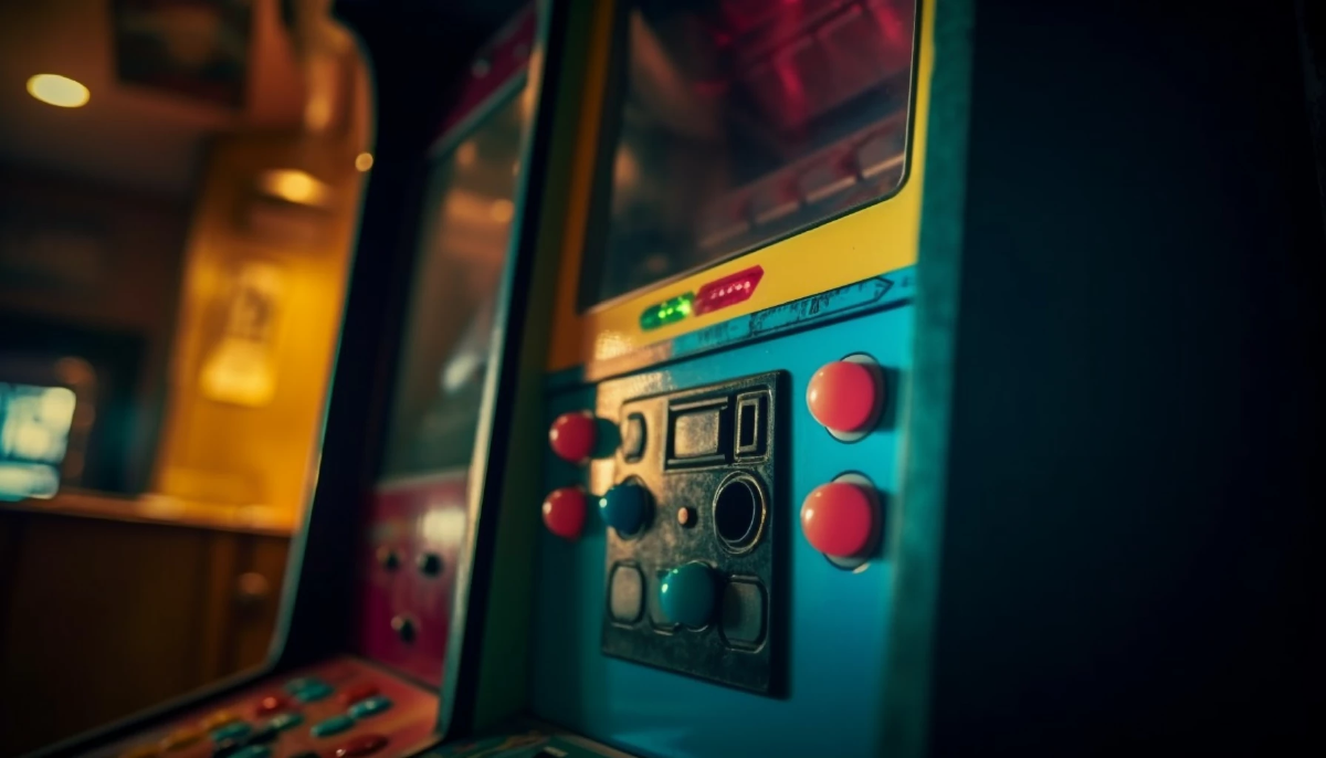 เครื่องเล่นเกมเชิงกลไกไฟฟ้าเครื่องแรกๆ ของโลกถูกจัดแสดงในงาน New York World\'s Fair ในปี 1940 สร้างโดย Edward U. Condon เครื่องนี้ถูกออกแบบมาเพื่อเล่นเกมโบราณที่ชื่อว่า &quot;นิม&quot; (Nim) โดยให้ผู้เข้าชมงานได้แข่งกับคอมพิวเตอร์