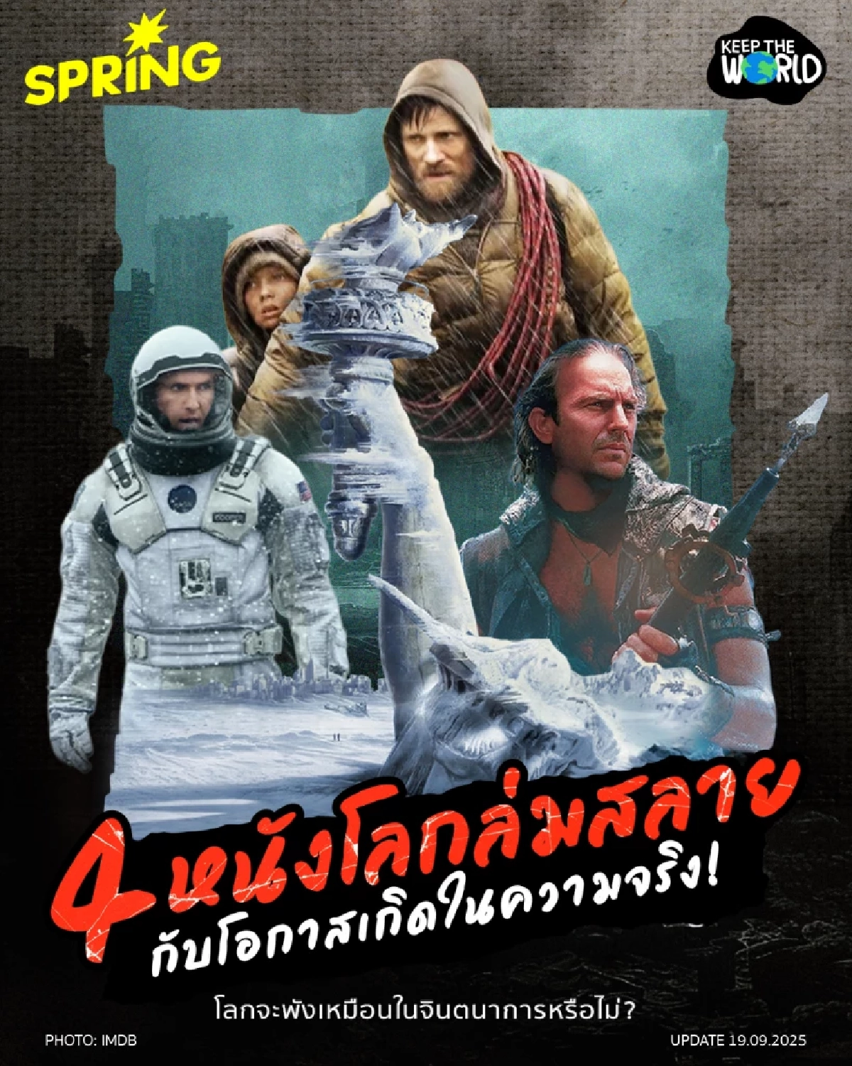4 หนังโลกล่มสลาย กับโอกาสเกิดขึ้นในโลกความจริง เราเสี่ยงแค่ไหน ?