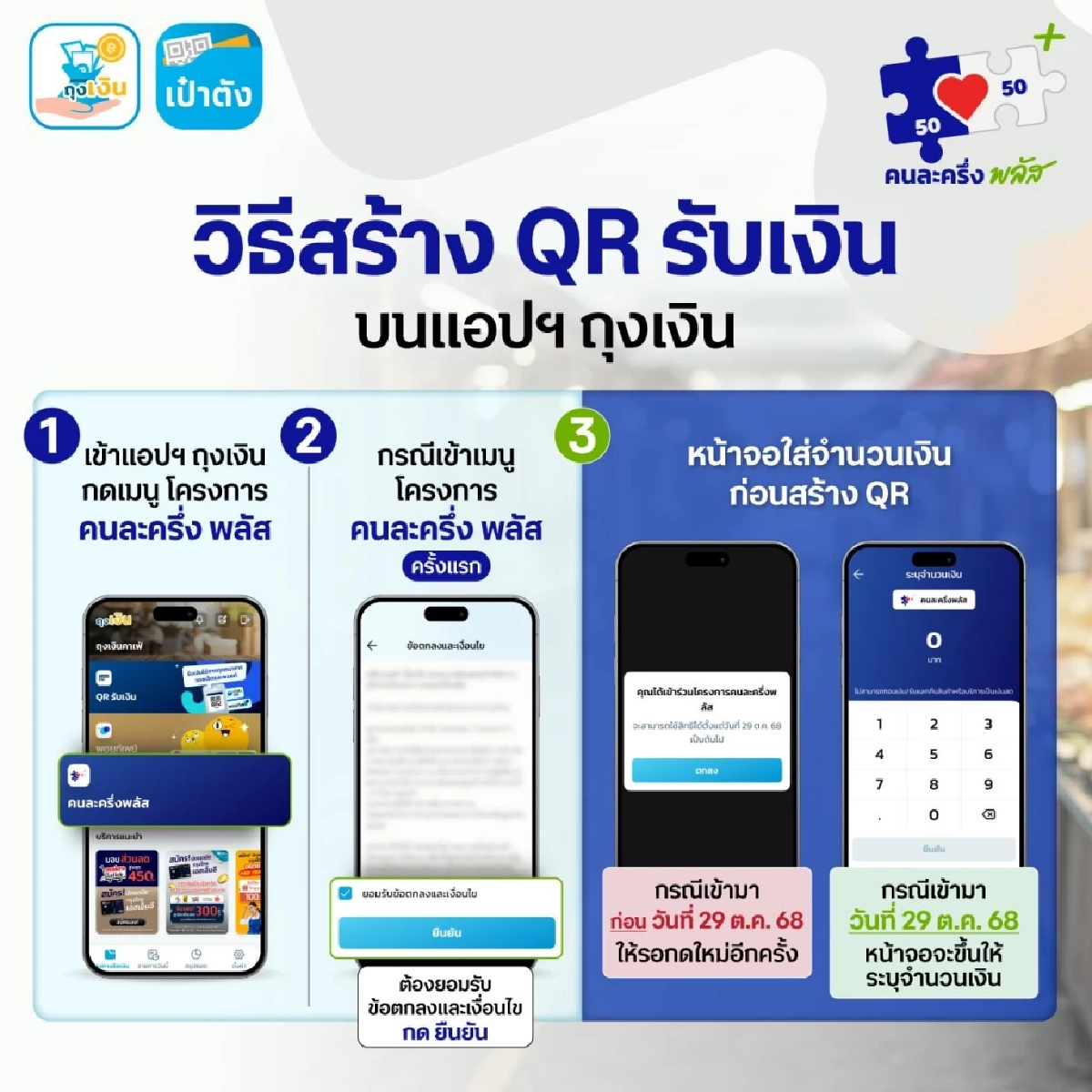 วิธีใช้งานแอป \"เป๋าตัง\" ใช้สิทธิคนละครึ่ง เติมเงิน G-Wallet สแกนจ่าย QR Code