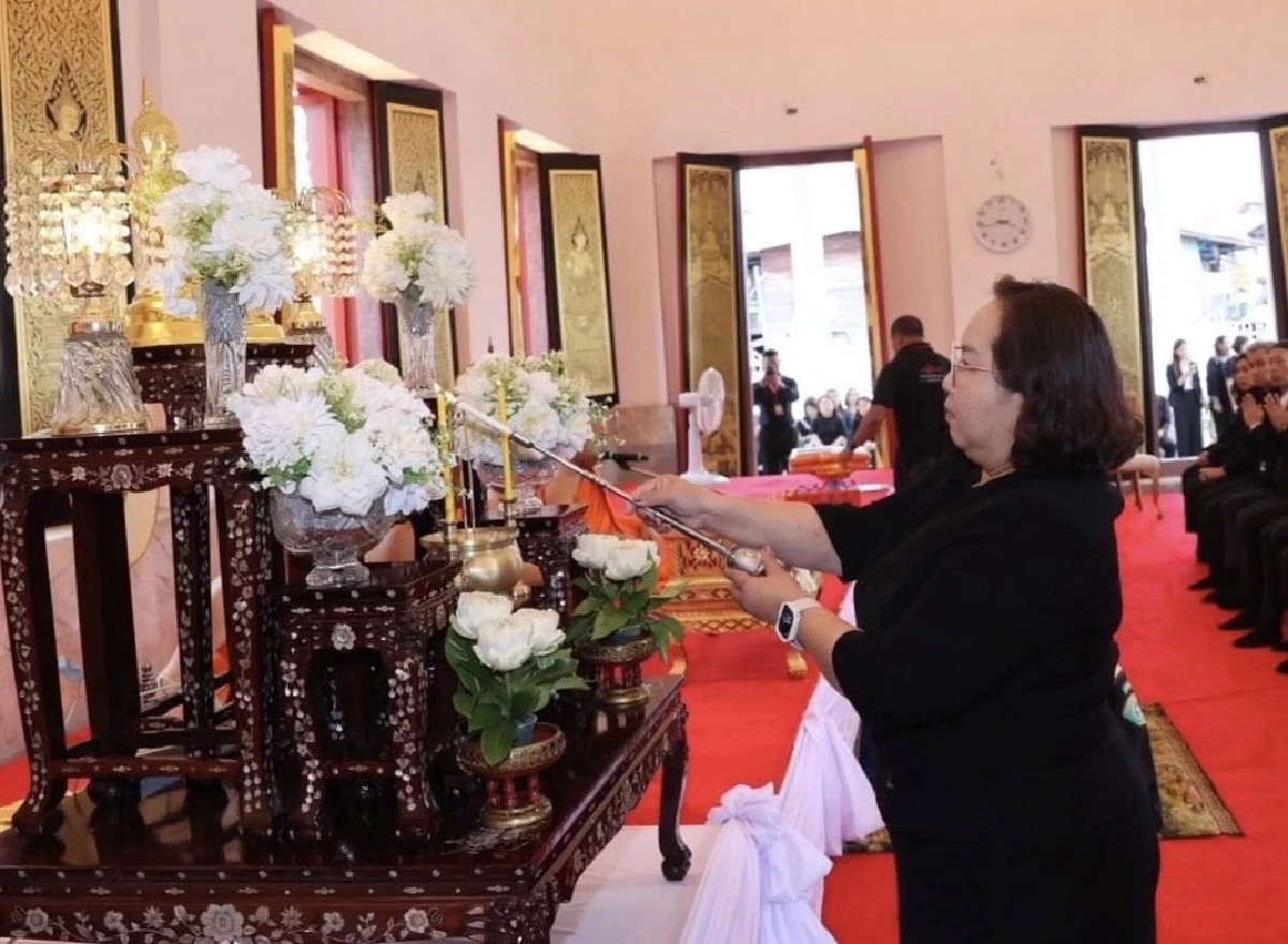 ออมสินร่วมพิธีบำเพ็ญกุศล 7 วัน ถวายอาลัยสมเด็จพระพันปีหลวง