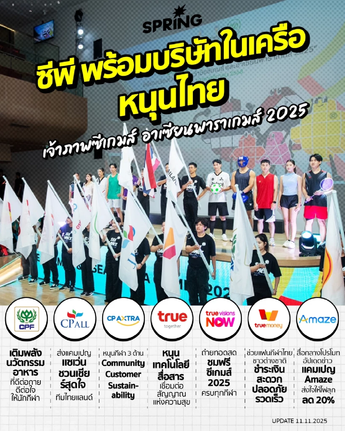 ซีพี พร้อมบริษัทในเครือ ลุยหนุน ‘ไทยเจ้าภาพซีเกมส์’ อาเซียนพาราเกมส์ 2025