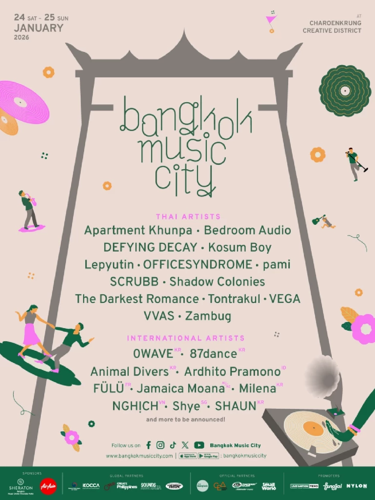 “Bangkok Music City 2026 คัมแบ็กใหญ่ เผยไลน์อัปแรก! SCRUBB นำทีม