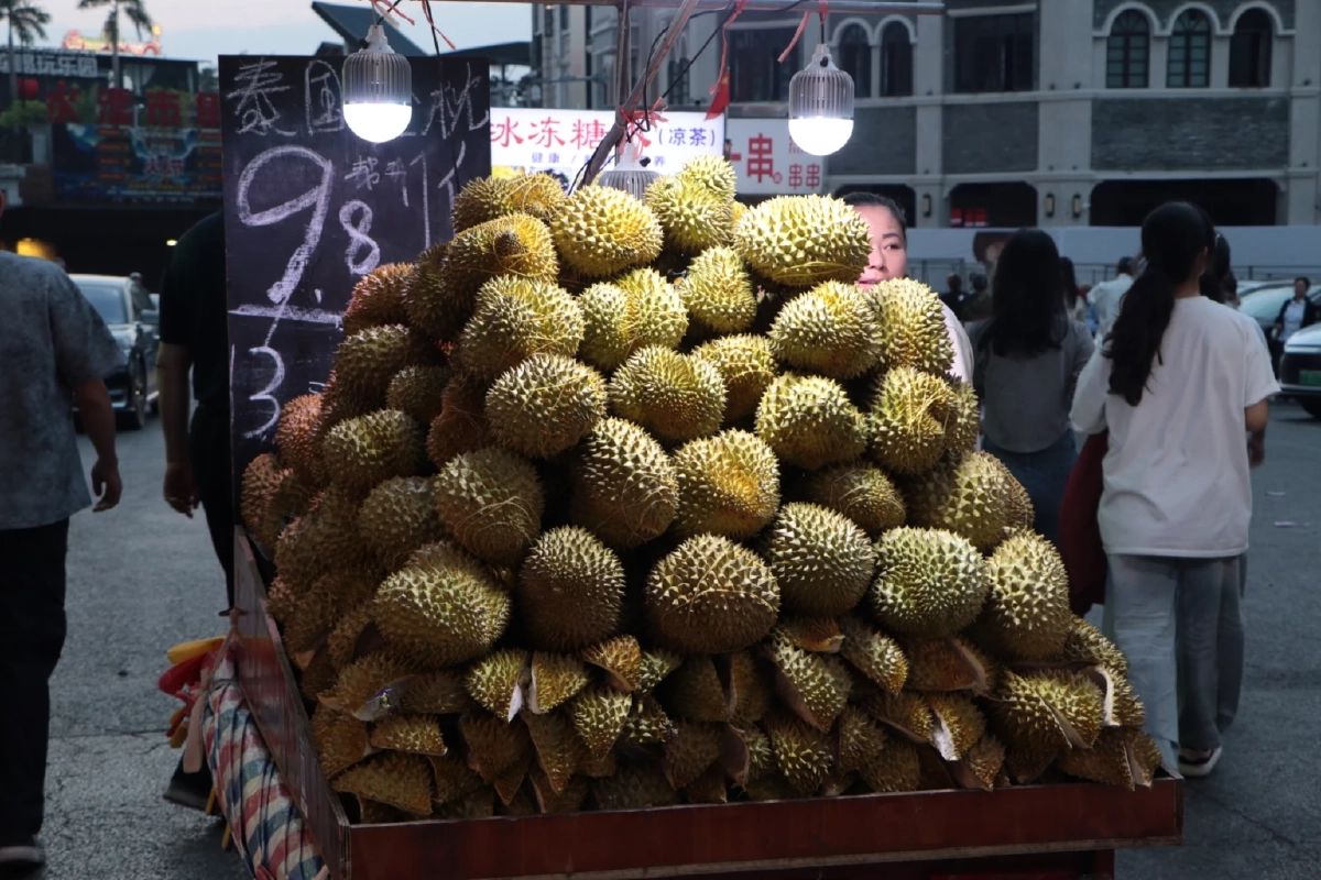 ทุเรียนไทยในท้องตลาดหนานหนิง มณฑลกว่างซี