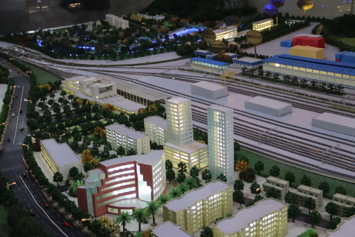 ภาพจำลองด่านรถไฟผิงเสียง