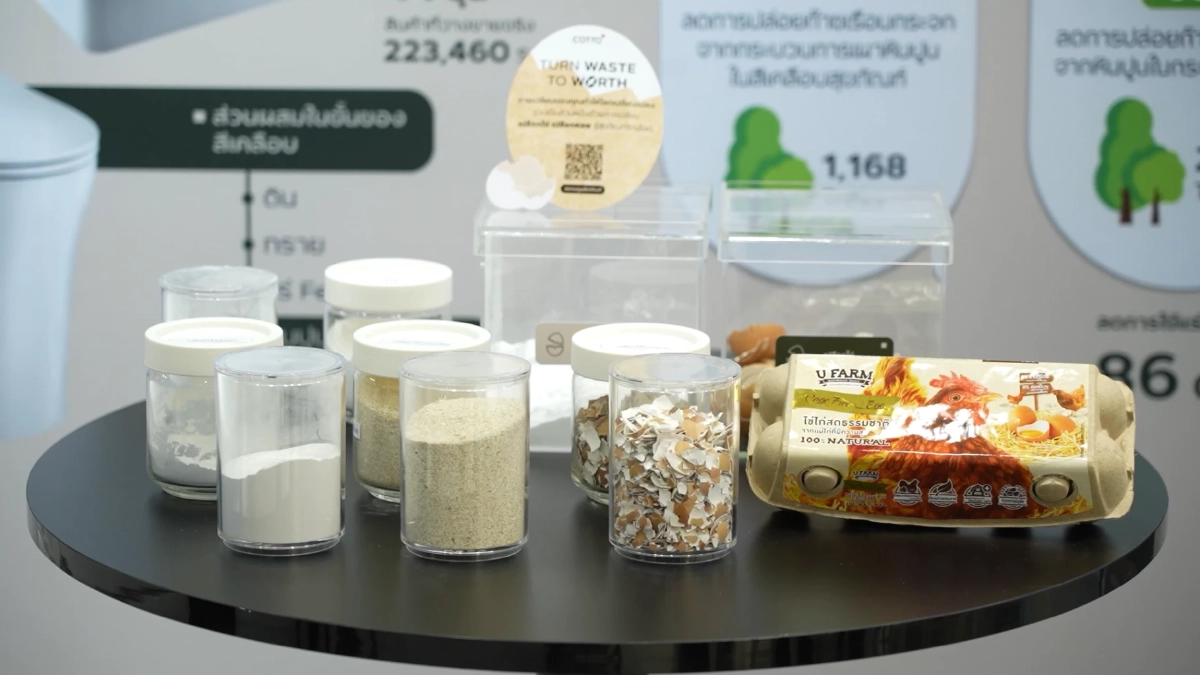 CPF - COTTO ร่วมสร้างคุณค่าจาก"เปลือกไข่" ผลิตสุขภัณฑ์รักษ์โลก