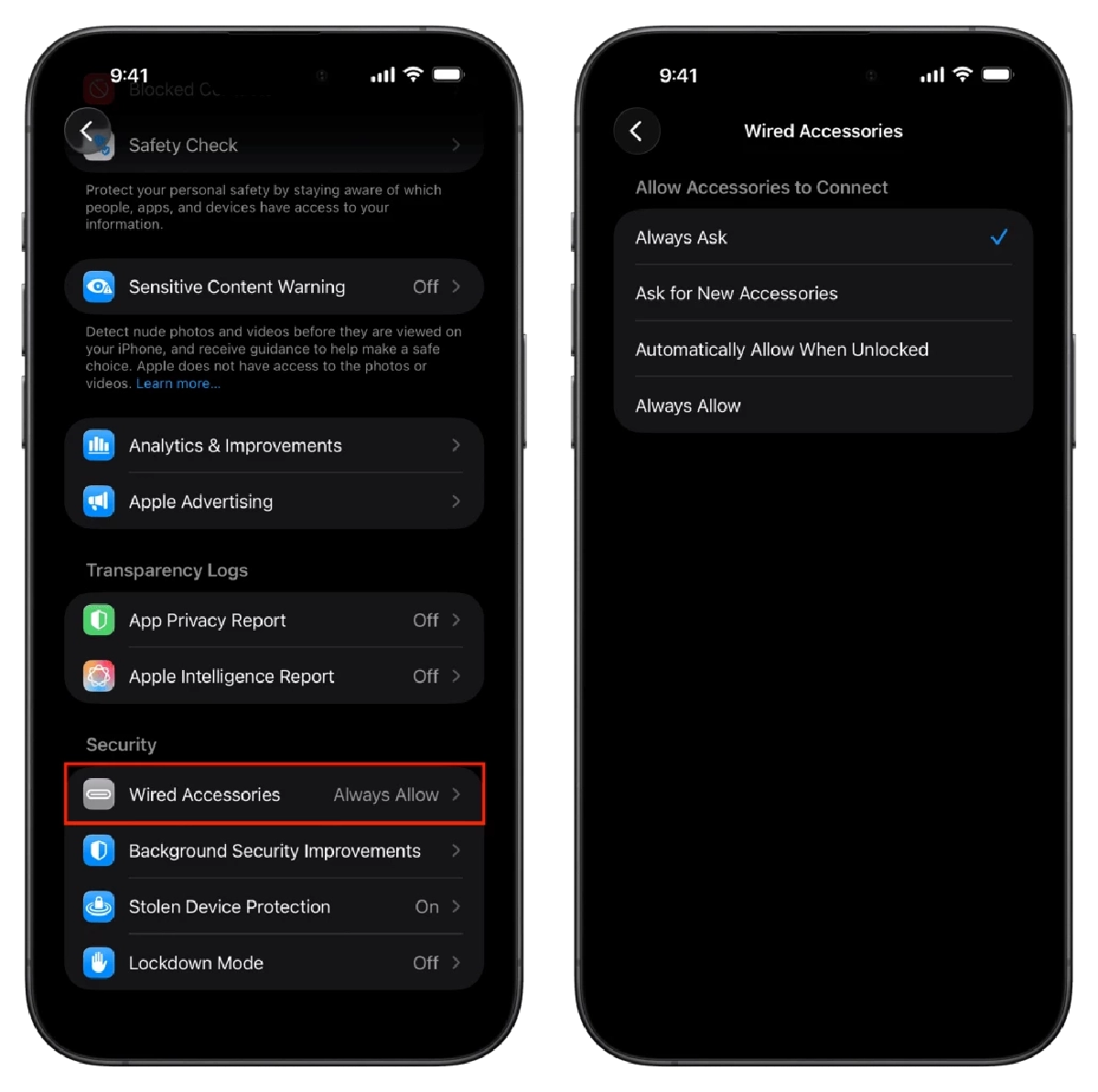 วิธีตั้งค่าป้องกัน iPhone โดนแฮกข้อมูลผ่านสาย USB-C อัปเดต iOS 26