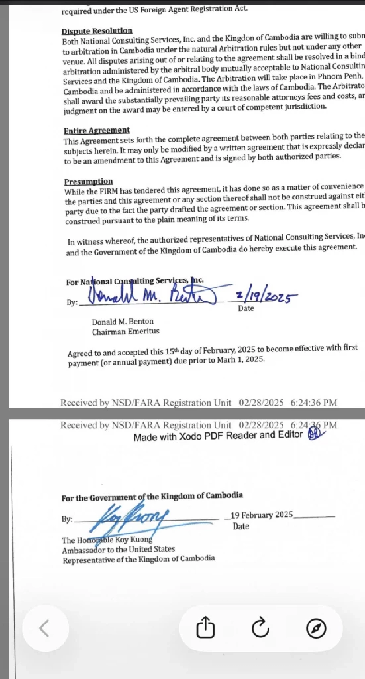 เปิดสัญญา กัมพูชาจ้างบริษัท "ล็อบบี้ยิสต์" ระดับโลก ทำสงครามข่าวสารสู้ไทย