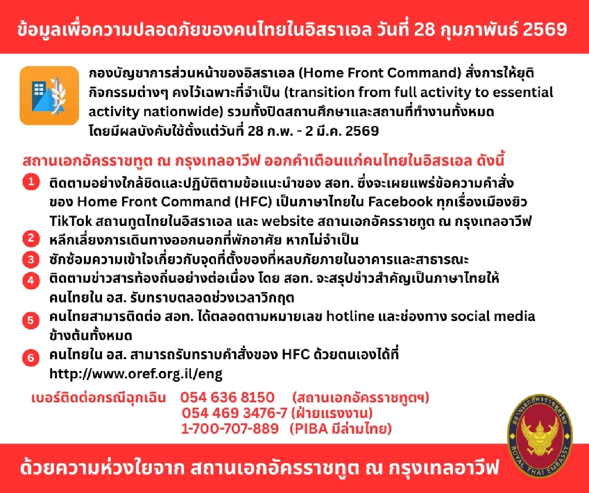 ผลกระทบสงครามอิสราเอล-อิหร่าน เตือนคนไทยเร่งอพยพ ร้านทองปิดการซื้อ-ขาย