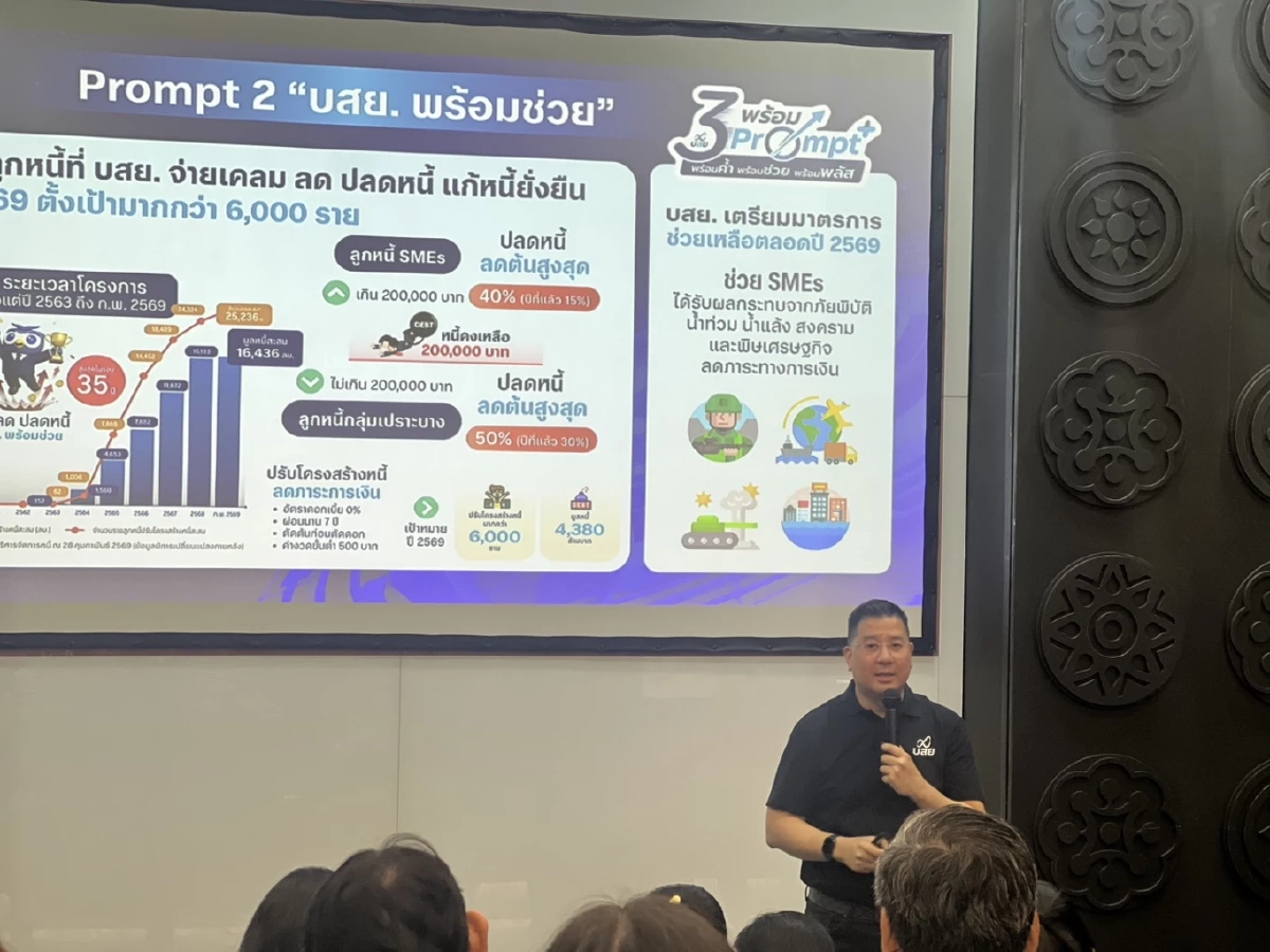 บสย. กางแผนปี 69 ชูยุทธศาสตร์ ‘3-Prompt’  เดินหน้าเชื่อมโยง Virtual Bank