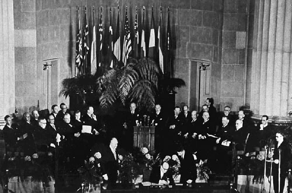 Signing NATO Treaty in Washington, 4 April 1949, Belgium