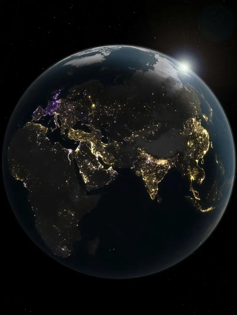 งานวิจัยพบโลกยามกลางคืนสว่าง 16% จากกิจกรรมมนุษย์ทั่วโลก