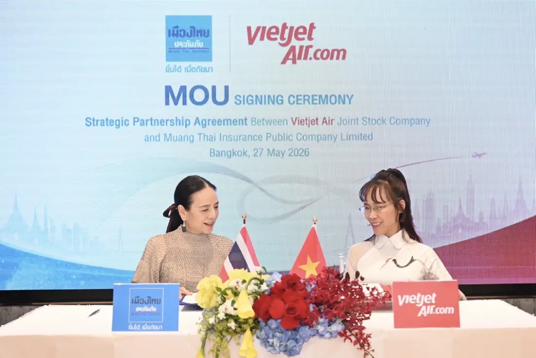 เมืองไทยประกันภัย ผนึก Vietjet Group ยกระดับธุรกิจ เชื่อมโยงกีฬาไทยเวียดนาม