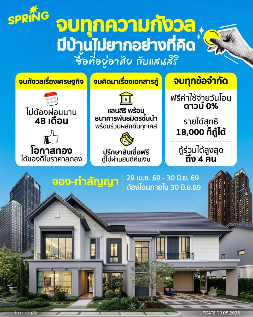 สานฝันคนอยากมีบ้าน! จบทุกความกังวล อยากมีที่อยู่อาศัยไม่ยากอย่างที่คิด