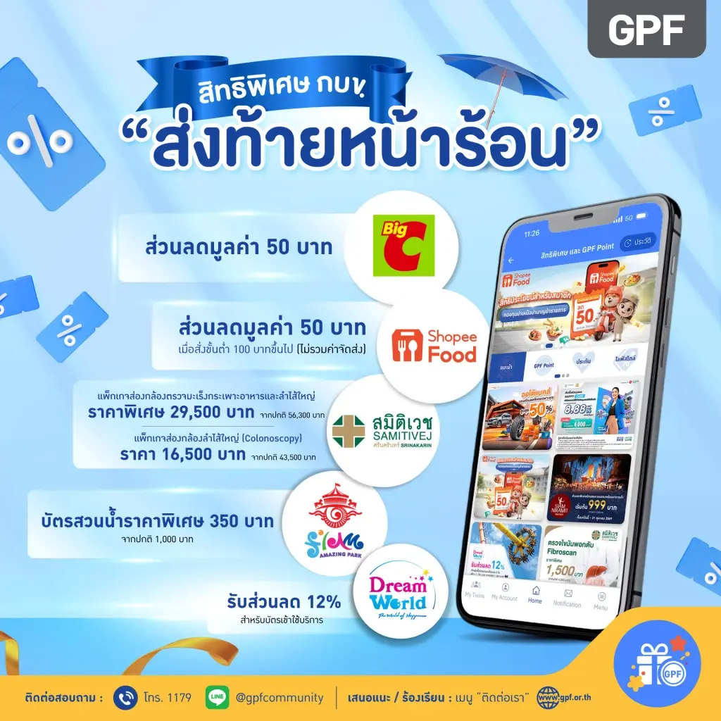 กบข. จัดโปรหน้าร้อน  สู้ค่าครองชีพ-ค่าไฟแพง มอบส่วนลดทั้งอาหาร ช้อปปิ้ง