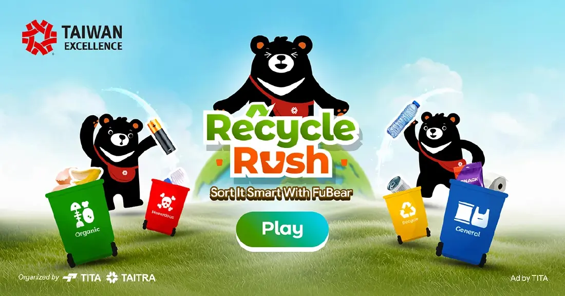 Taiwan Excellence ส่งเสริมการแยกขยะอย่างยั่งยืน ผ่านแคมเปญ 'Recycle Rush – Sort It Smart With FuBear'