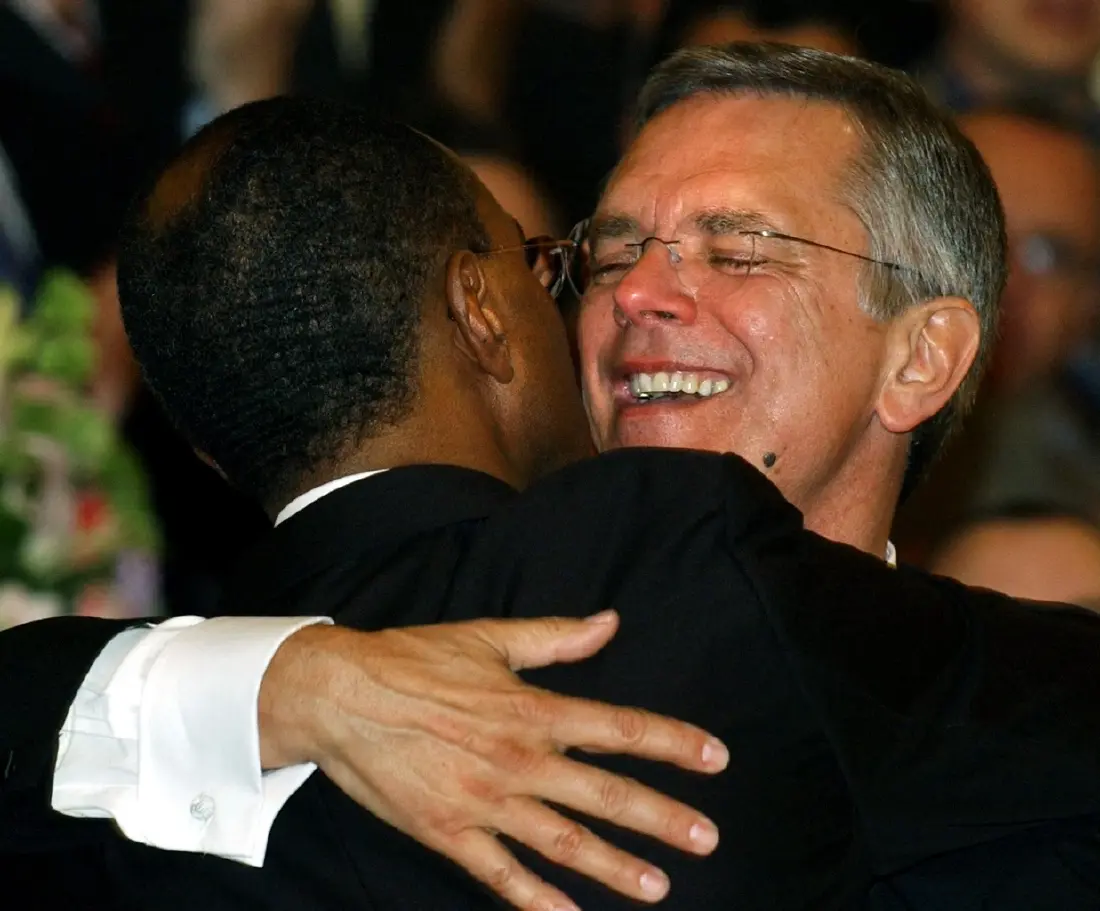 David Wilson, and Robert Compton at the Arlington Street Church in Boston on May 17, 2004.