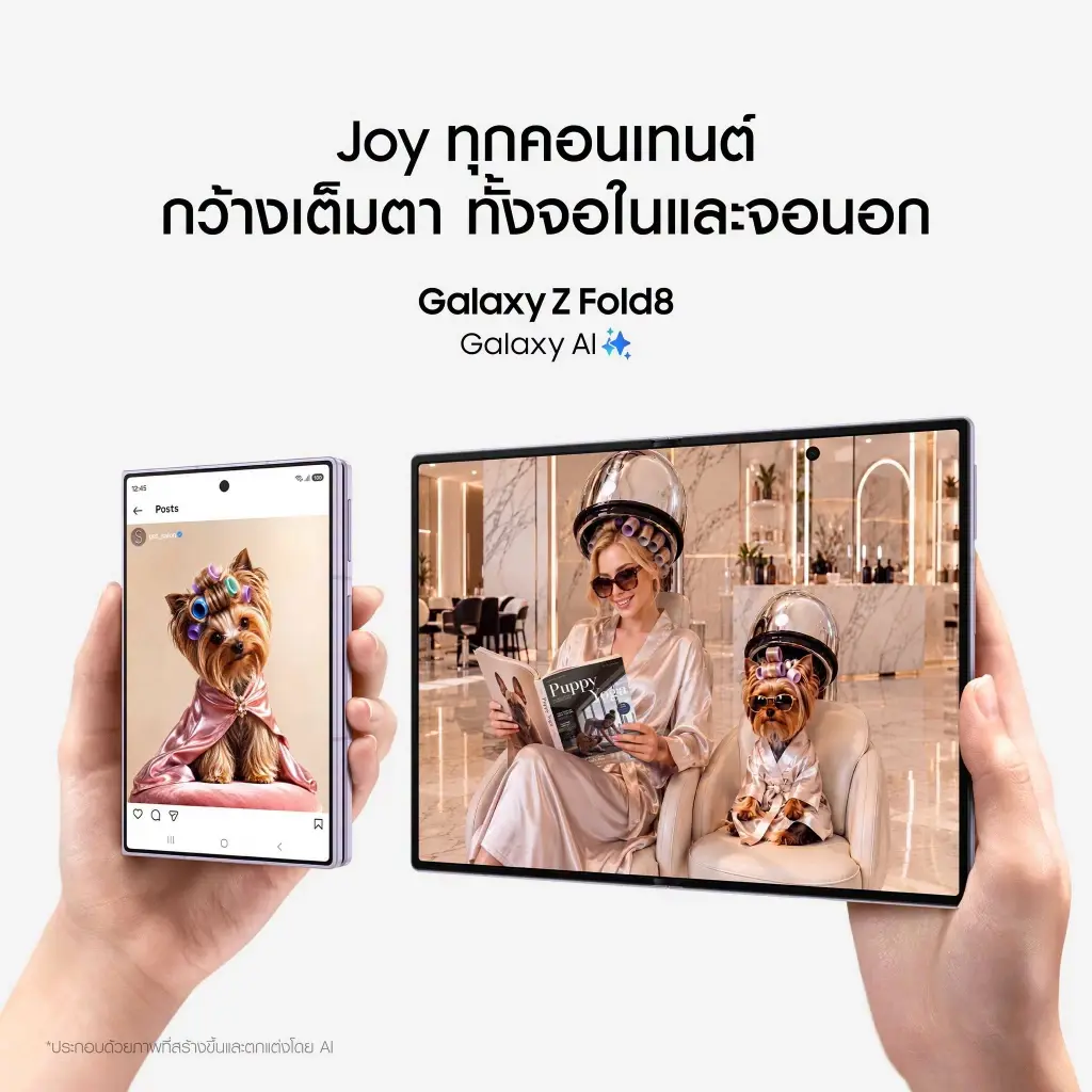 Galaxy Z Fold8 สมาร์ทโฟนจอพับ ชูดีไซน์ใหม่-เบาที่สุด พร้อมหน้าจอไซซ์ใหม่