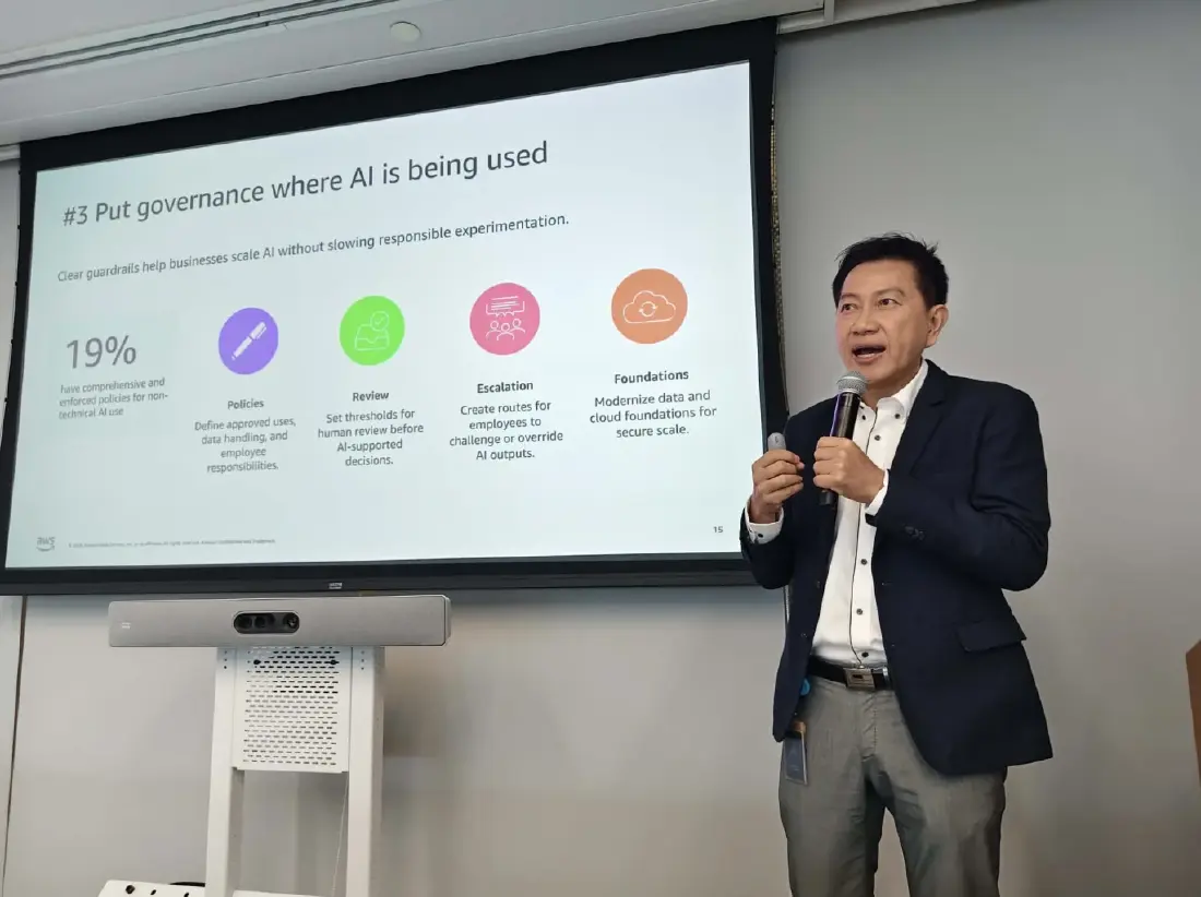 AWS เผยไทยใช้ AI พุ่ง 34% แต่ส่วนใหญ่ยังเน้นใช้งานขั้นพื้นฐาน