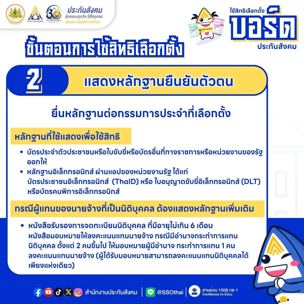 เปิดขั้นตอน-วิธีลงคะแนนเลือกตั้ง 'บอร์ดประกันสังคม' 27 ก.ย.นี้