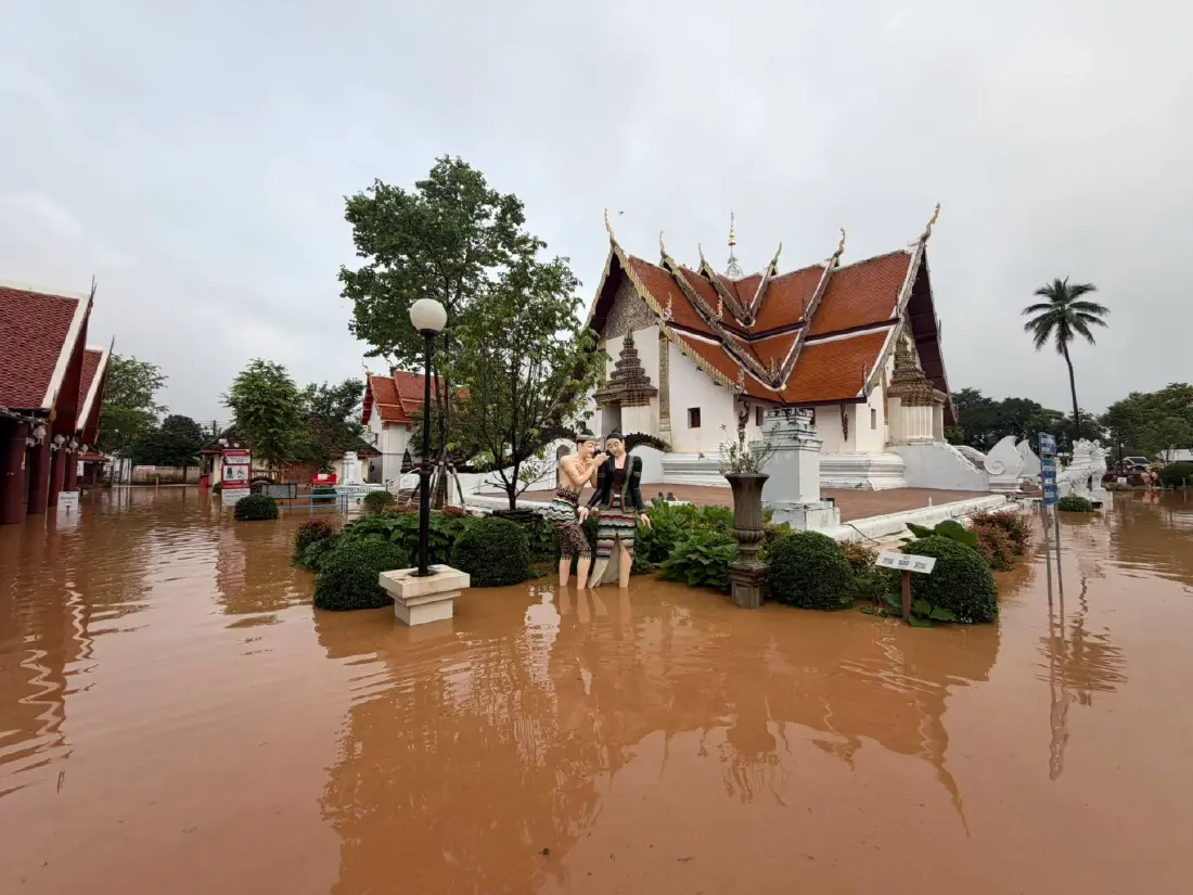น้ำท่วมน่าน วัดภูมินทร์ 20 ส.ค. 2569