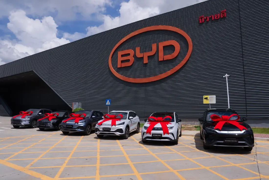 BYD ผลิตในไทยครบ 1 แสนคัน เปิดโรงงาน จ.ระยอง ลงทุนกว่า 3.5 หมื่นล้านบาท