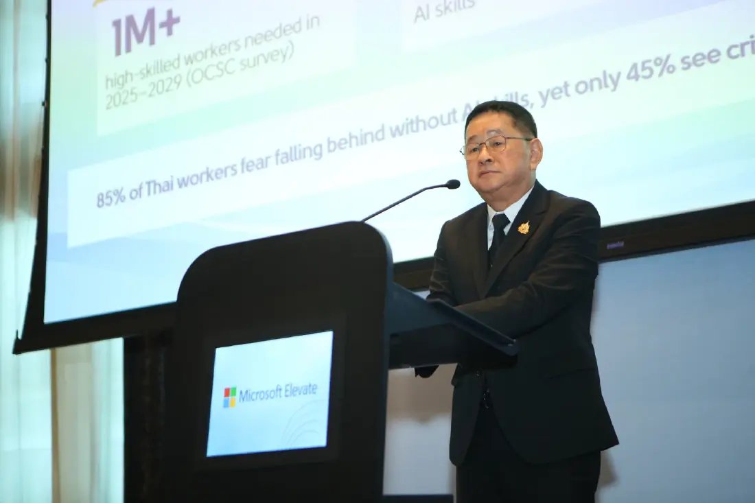 Microsoft Elevate AI and Jobs for Thailand อัปสกิลแรงงานไทย  เชื่อมทักษะ AI สู่จ้างงานจริง