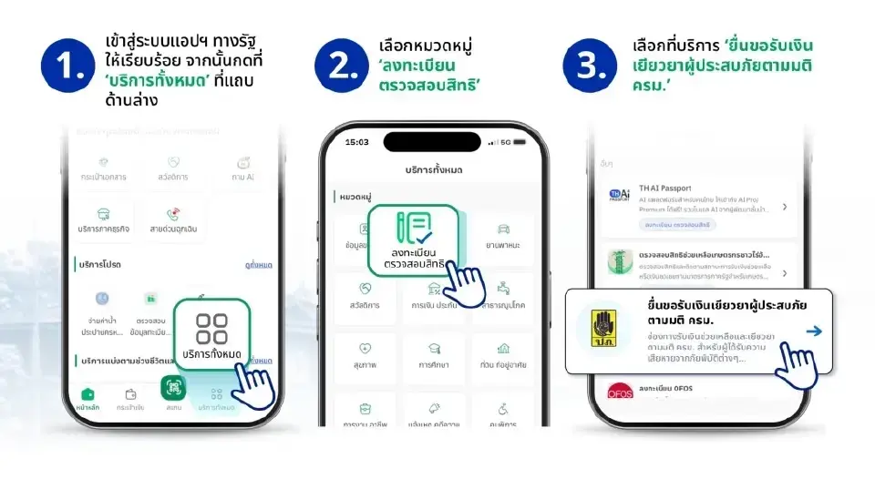เปิดเงื่อนไข-วิธีลงทะเบียน 'เงินเยียวยาน้ำท่วม' ผ่านแอปทางรัฐ