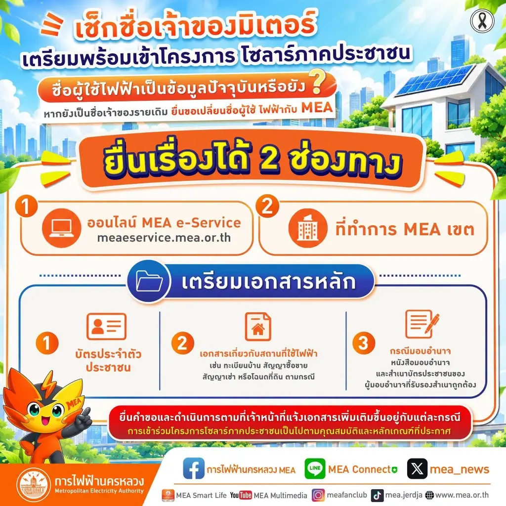 รัฐแจก 50,000 ติดโซลาร์เซลล์ เช็กเงื่อนไข-วิธีลงทะเบียน 1 ล้านหลัง