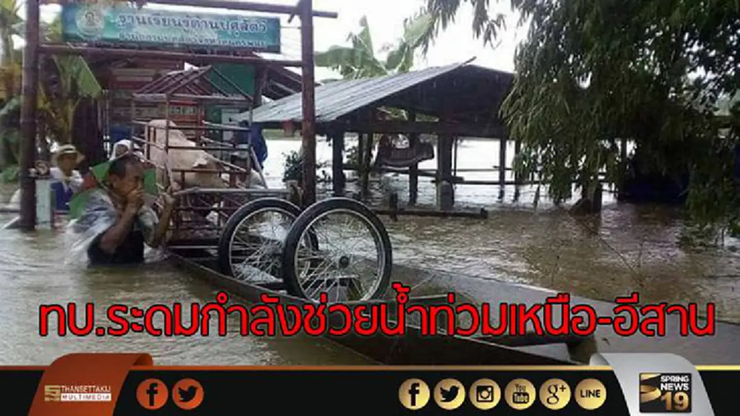 ทบ.ระดมกำลังช่วยน้ำท่วมเหนือ-อีสาน ทบ.ระดมกำลังช่วยน้ำท่วมเหนือ-อีสาน