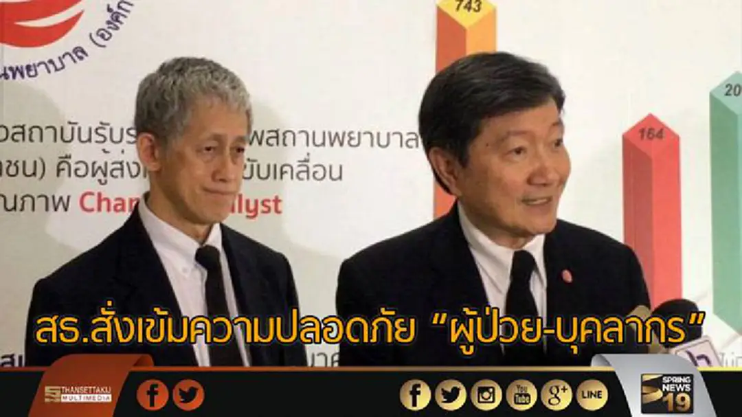 สธ.สั่งเข้มความปลอดภัย“ผู้ป่วย-บุคลากร” สธ.สั่งเข้มความปลอดภัย“ผู้ป่วย-บุคลากร”