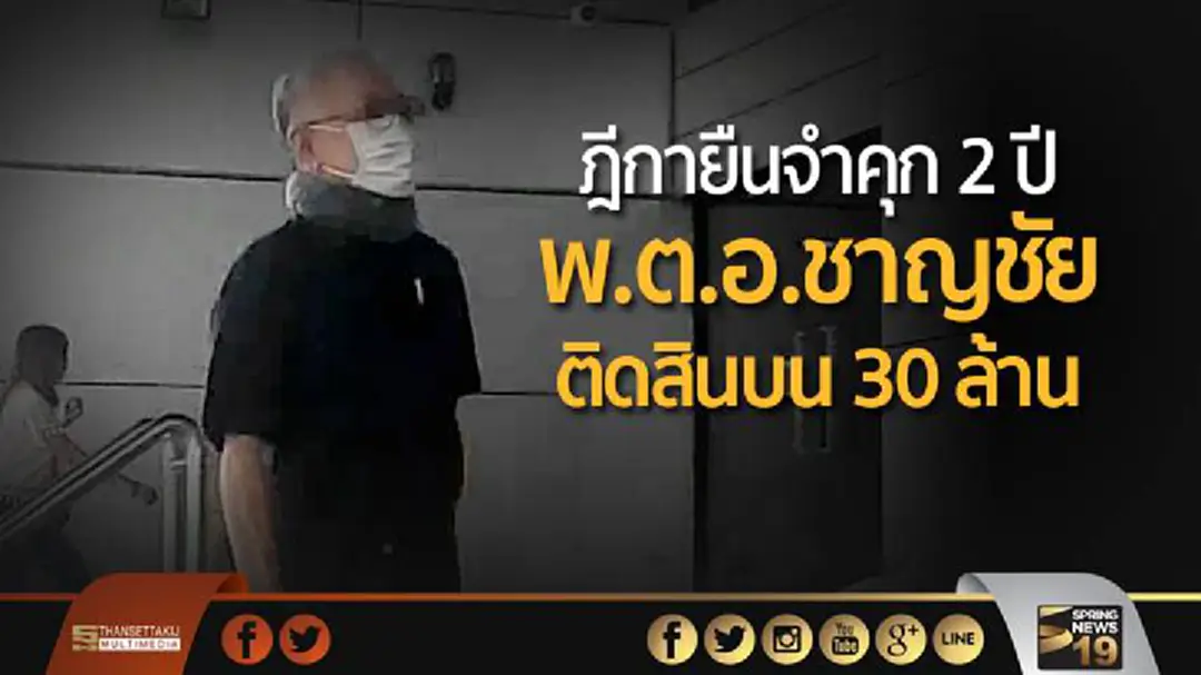 ศาลฎีกา ยืนคุก 2 ปี ไม่รอลงอาญา ‘พ.ต.อ.ชาญชัย' ติดสินบน 30 ล. คดียุบ ไทยรักไทย ศาลฎีกา ยืนคุก 2 ปี ไม่รอลงอาญา ‘พ.ต.อ.ชาญชัย' ติดสินบน 30 ล. คดียุบ ไทยรักไทย