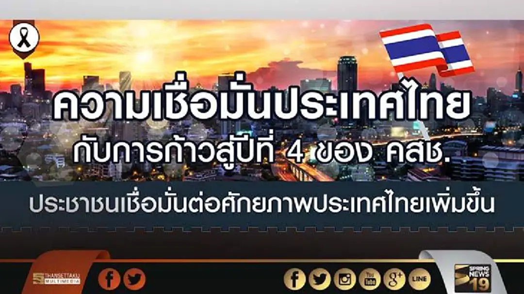 ผลสำรวจเรื่อง “ความเชื่อมั่นประเทศไทย กับการก้าวสู่ปีที่ 4 ของ คสช.” ผลสำรวจเรื่อง “ความเชื่อมั่นประเทศไทย กับการก้าวสู่ปีที่ 4 ของ คสช.”