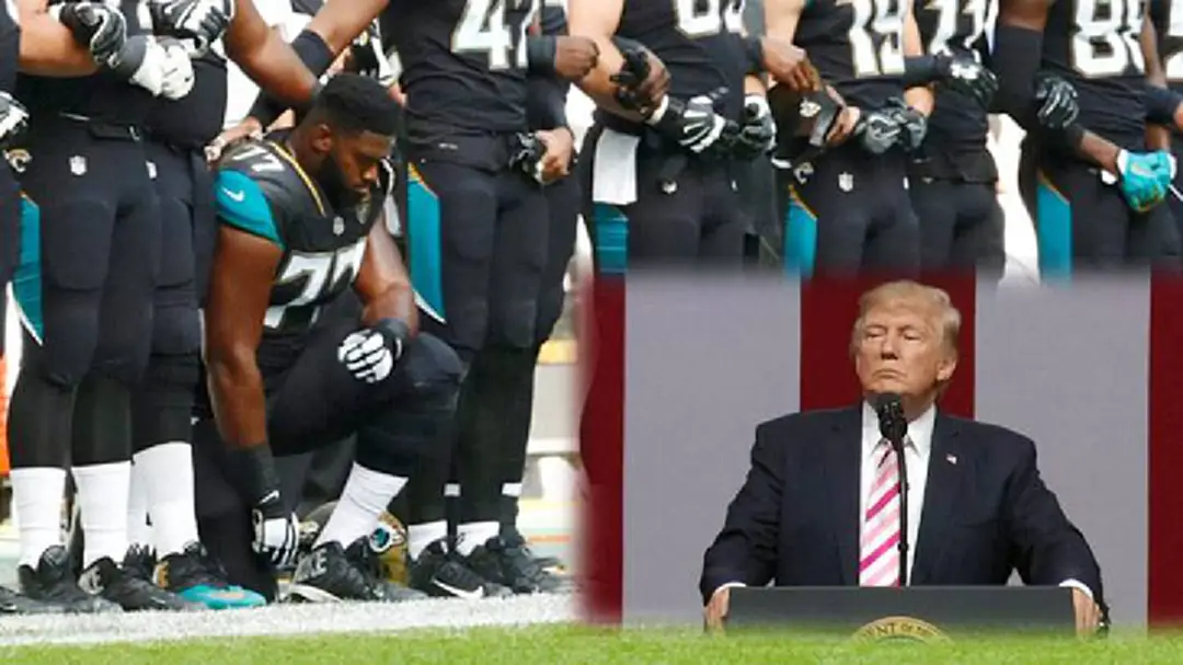 ทรัมป์ตำหนินักกีฬาอเมริกันฟุตบอล NFL ที่ไม่ยืนเคารพเพลงชาติสหรัฐฯก่อนเริ่มแข่ง“สมควรถูกไล่ออก” ล่าสุดวงการ NFL ประท้วงหนักต่อต้านทรัมป์ นักร้องดัง"สตีวีย์ วอนเดอร์"ร่วมประท้วงด้วย (ชมคลิป) ทรัมป์ตำหนินักกีฬาอเมริกันฟุตบอล NFL ที่ไม่ยืนเคารพเพลงชาติสหรัฐฯก่อนเริ่มแข่ง“สมควรถูกไล่ออก” ล่าสุดวงการ NFL ประท้วงหนักต่อต้านทรัมป์ นักร้องดัง"สตีวีย์ วอนเดอร์"ร่วมประท้วงด้วย (ชมคลิป)