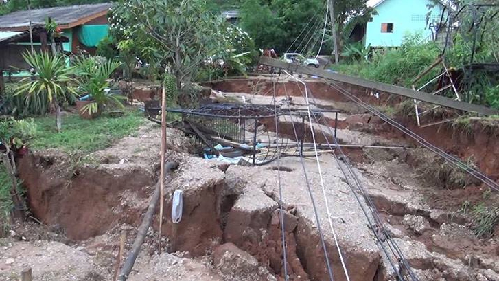ลำปางดินทรุดหนัก ประกาศพื้นที่ภัยพิบัติฉุกเฉิน