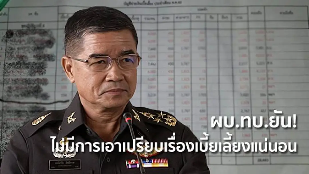 ผบ.ทบ.ยัน! ไม่มีการเอาเปรียบเรื่องเบี้ยเลี้ยงแน่นอน ผบ.ทบ.ยัน! ไม่มีการเอาเปรียบเรื่องเบี้ยเลี้ยงแน่นอน