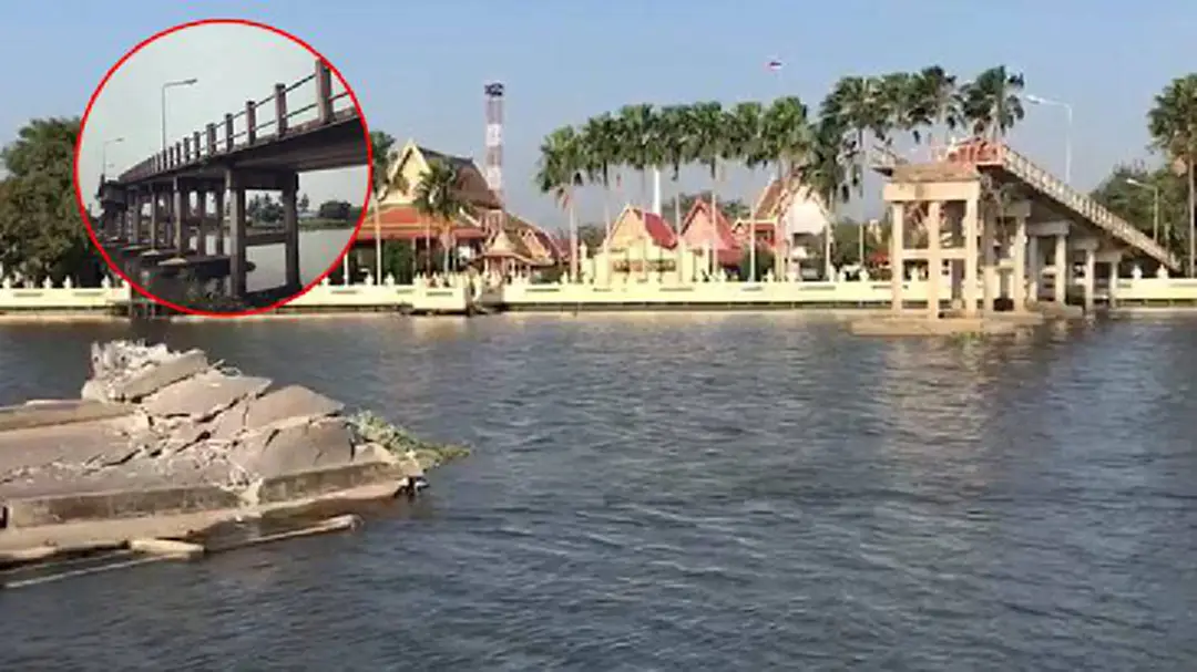 พังยับ! เรือขนสินค้าชนสะพานข้ามแม่น้ำ จ.นครปฐม พังยับ! เรือขนสินค้าชนสะพานข้ามแม่น้ำ จ.นครปฐม