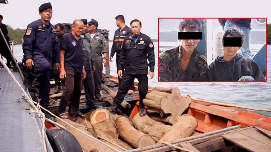 ตร.จับ 2 ชาวกัมพูชา ขนไม้พะยูงลงเรือข้ามปท. ตร.จับ 2 ชาวกัมพูชา ขนไม้พะยูงลงเรือข้ามปท.
