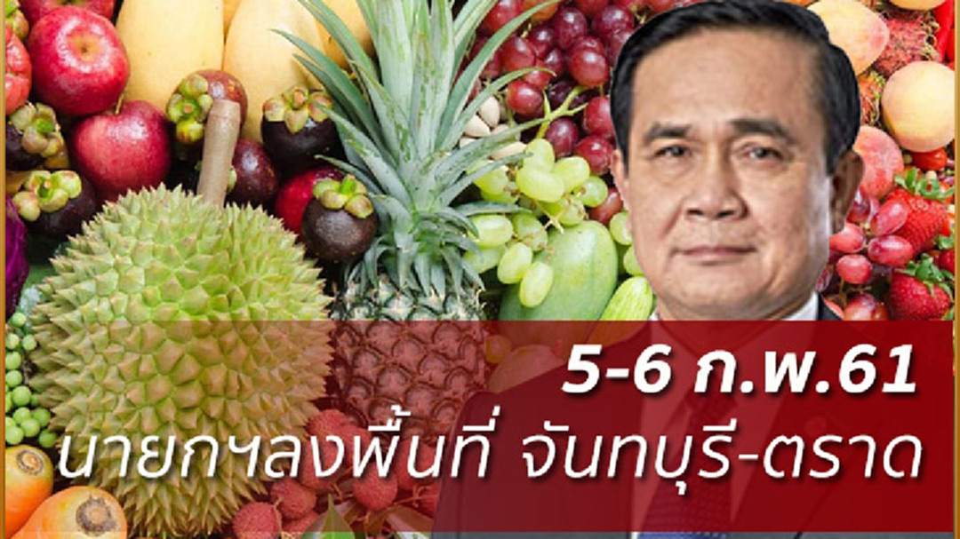 นายกฯ เตรียมพบชาวจันท์-ตราด ตั้งเป้าดันไทยสู่มหาอำนาจค้าผลไม้โลก นายกฯ เตรียมพบชาวจันท์-ตราด ตั้งเป้าดันไทยสู่มหาอำนาจค้าผลไม้โลก