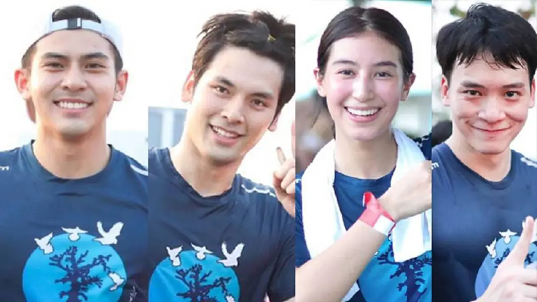 ประมวลภาพ บี้-บอม-มิ้นต์-เต้ย ร่วมวิ่งตูนก้าวคนละก้าว