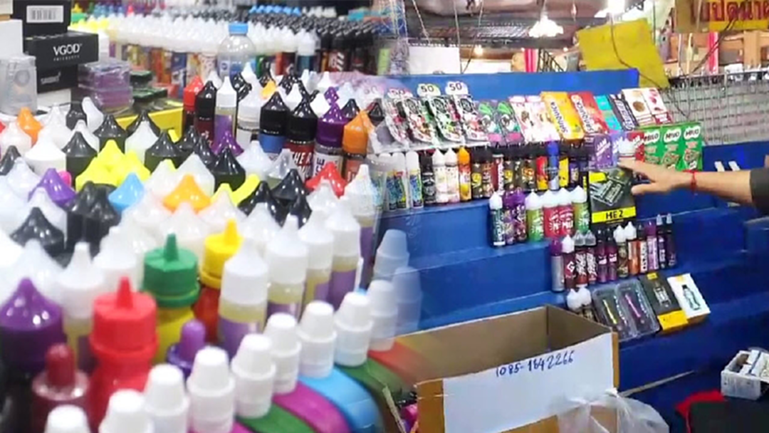 พ่อค้า - แม่ค้า ย่านคลองถม วิ่งหนีกระเจิง....! ถูกบุกจับบุหรี่ไฟฟ้า