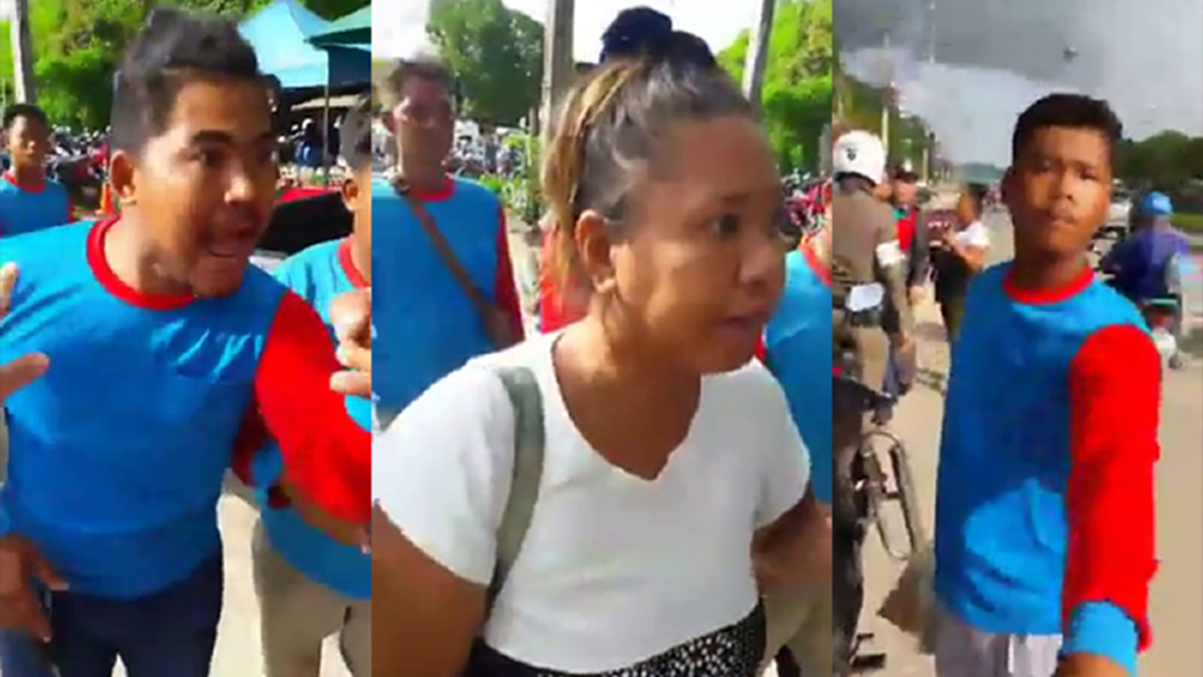 ยกพวกข่ม! ตำรวจเรียกปรับฐานจอดในพื้นที่ห้าม แต่คนผิดรวมตัวข่มขู่ [คลิป]