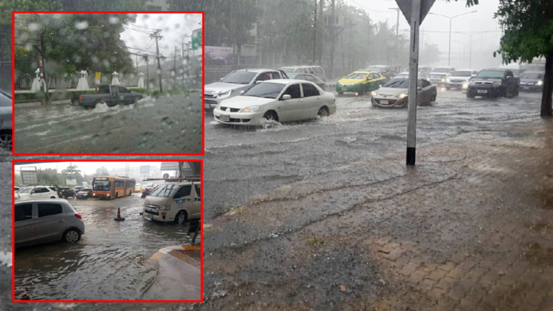 อุตุฯแม่นจริง ฝนถล่ม! กทม. ถนนติวานนท์-งามวงศ์วาน น้ำรอระบาย 20 ซม. อุตุฯแม่นจริง ฝนถล่ม! กทม. ถนนติวานนท์-งามวงศ์วาน น้ำรอระบาย 20 ซม.