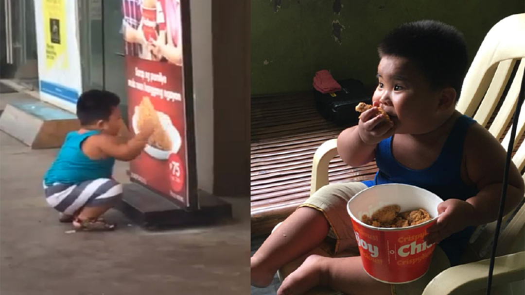 กินไม่ได้หรอแม่? หนูน้อยคว้าภาพไก่ทอดมากิน ราวกับเป็นของจริง กินไม่ได้หรอแม่? หนูน้อยคว้าภาพไก่ทอดมากิน ราวกับเป็นของจริง