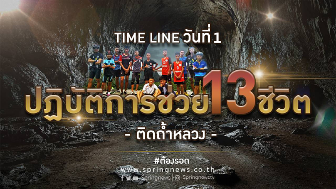 Time Line (วันที่ 1 ) 23 มิ.ย. 61 ต้องรอด ! ปฏิบัติการช่วย 13 ชีวิต ติดถ้ำหลวงฯ จ.เชียงราย Time Line (วันที่ 1 ) 23 มิ.ย. 61 ต้องรอด ! ปฏิบัติการช่วย 13 ชีวิต ติดถ้ำหลวงฯ จ.เชียงราย